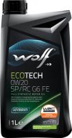 Моторное масло Wolf Ecotech 0W-20 SP/RC D1-3 (G6) 1л